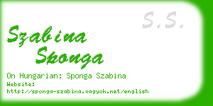 szabina sponga business card